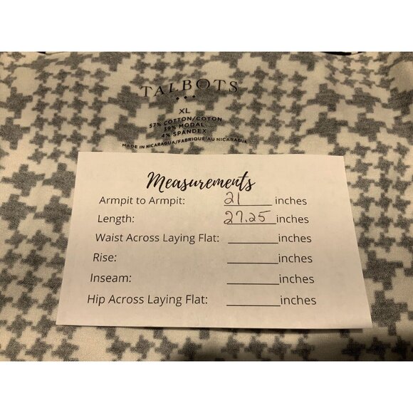 Talbots Top XL Black White Long Sleeve Cross Over Rouching - Picture 8 of 8